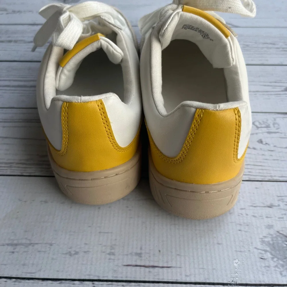 Michael Kors Womens‎ Yellow Leather Suede Low Top Preppy Sporty Sneakers Size 6M